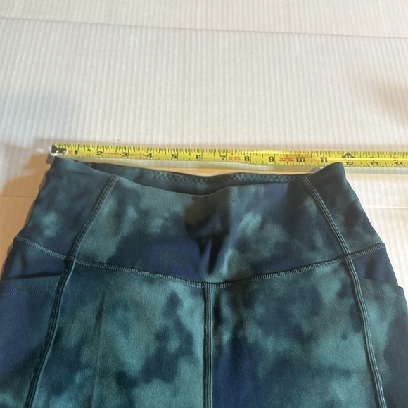 Victorias Secret green navy look of tye dye leggings w side pockets super soft - Picture 4 of 8